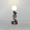 Modern Geometric Monolith Cube LED Floor Lamp with White Acrylic Globe Shading