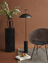 Monolith Dome Floor Lamp Minimalist Metal Standing Light for Living Room and Office