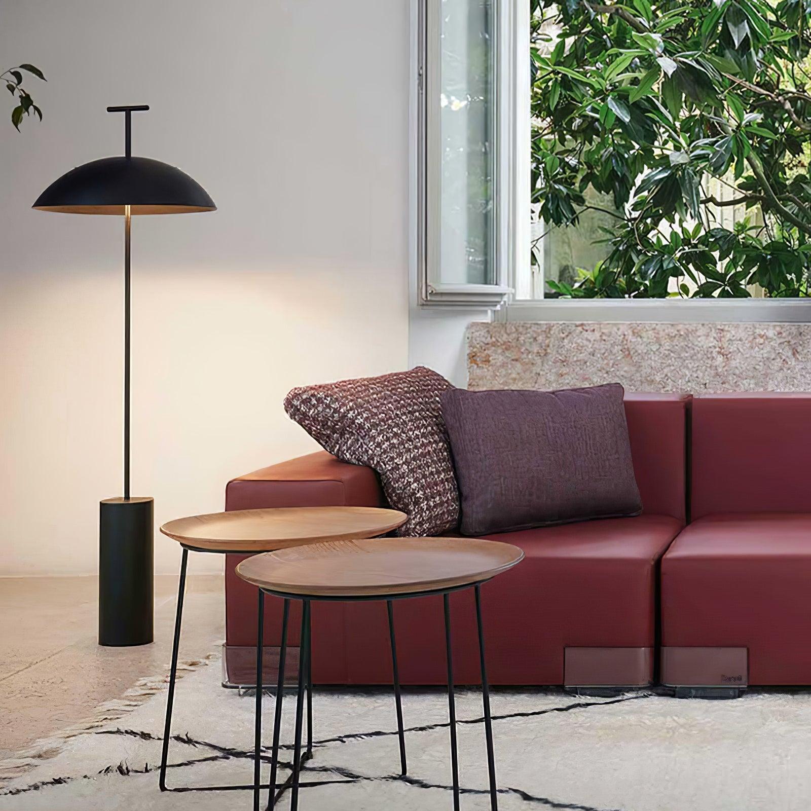 Monolith Dome Floor Lamp Minimalist Metal Standing Light for Living Room and Office
