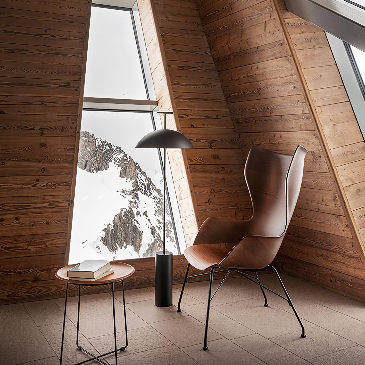 Monolith Dome Floor Lamp Minimalist Metal Standing Light for Living Room and Office