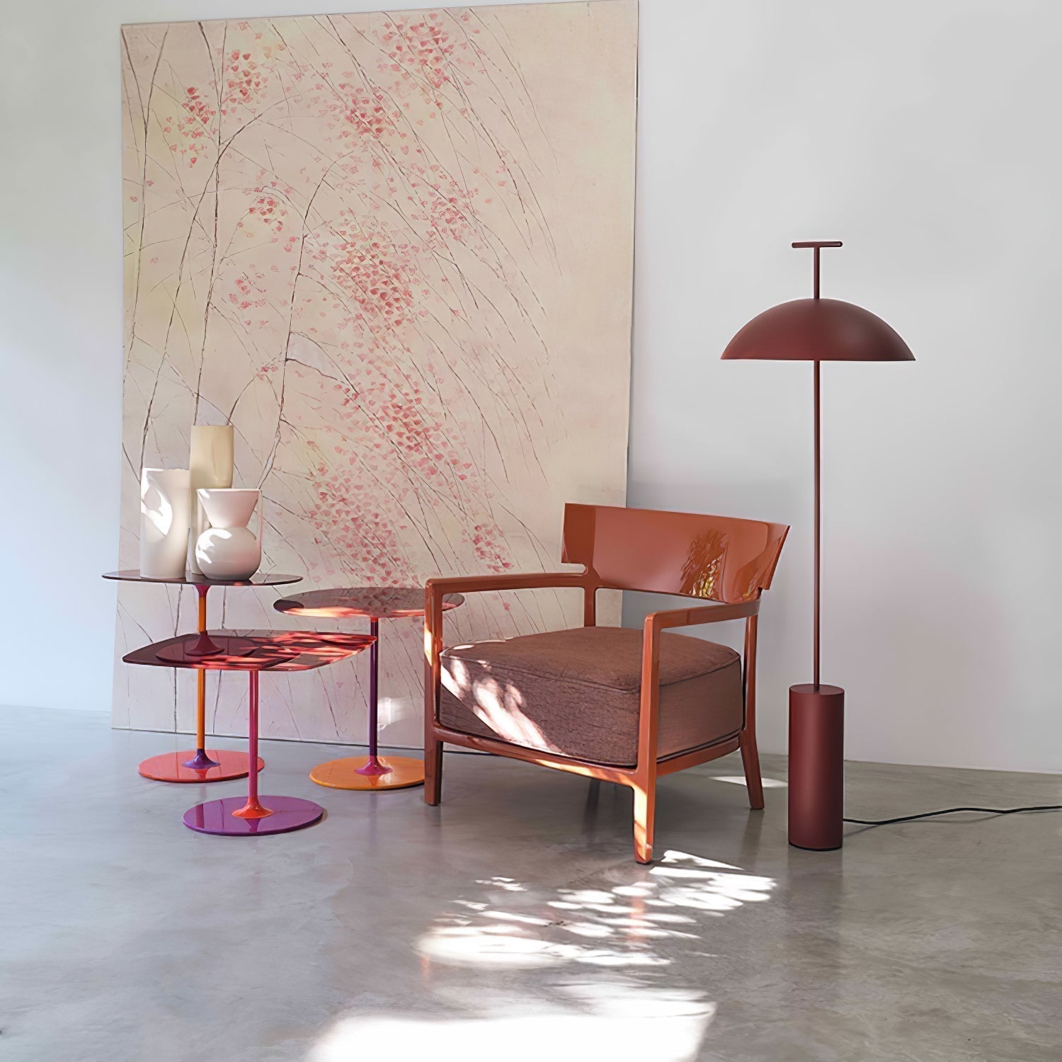 Monolith Dome Floor Lamp Minimalist Metal Standing Light for Living Room and Office