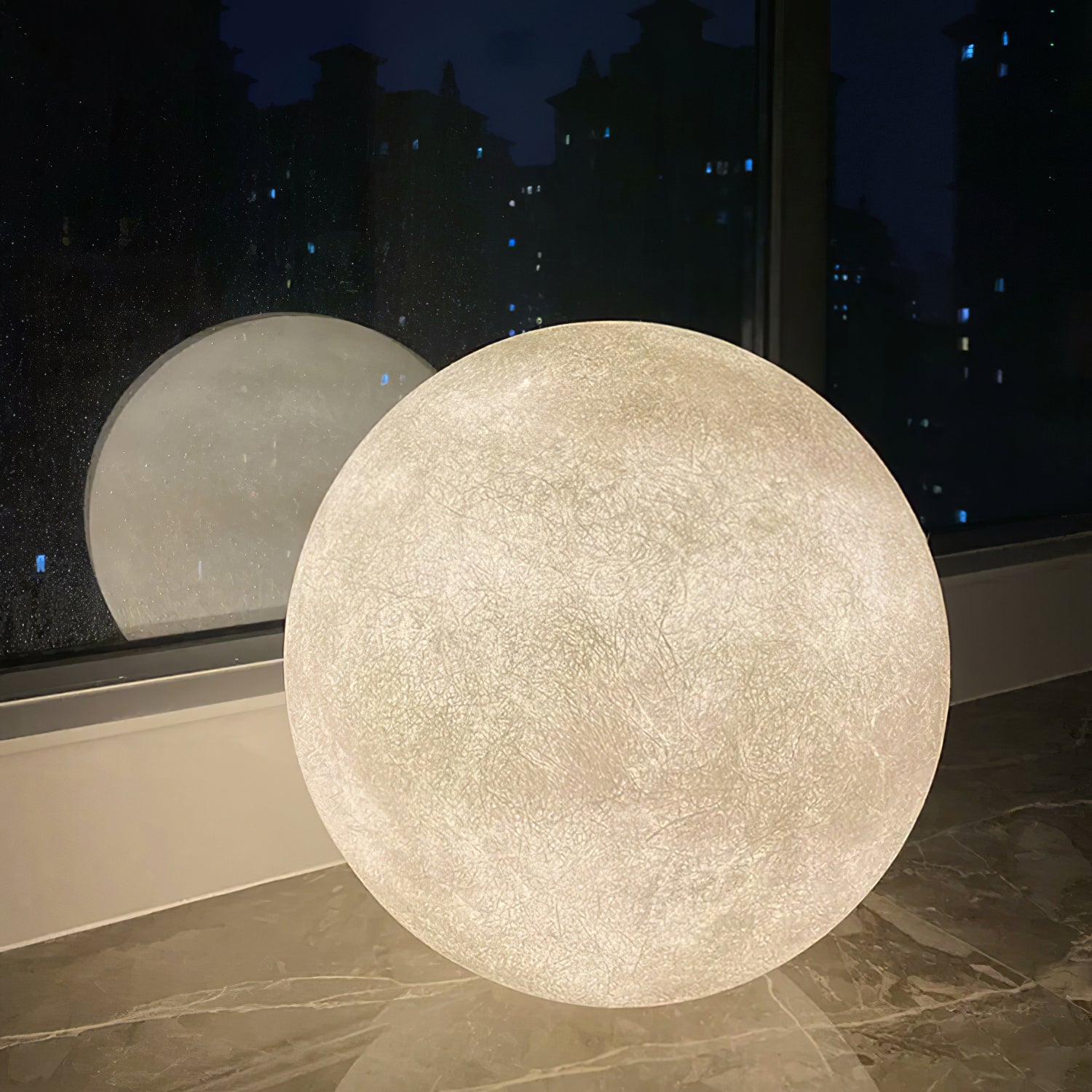 Modern Moon Sphere LED Table Lamp with Realistic Lunar Texture Surface