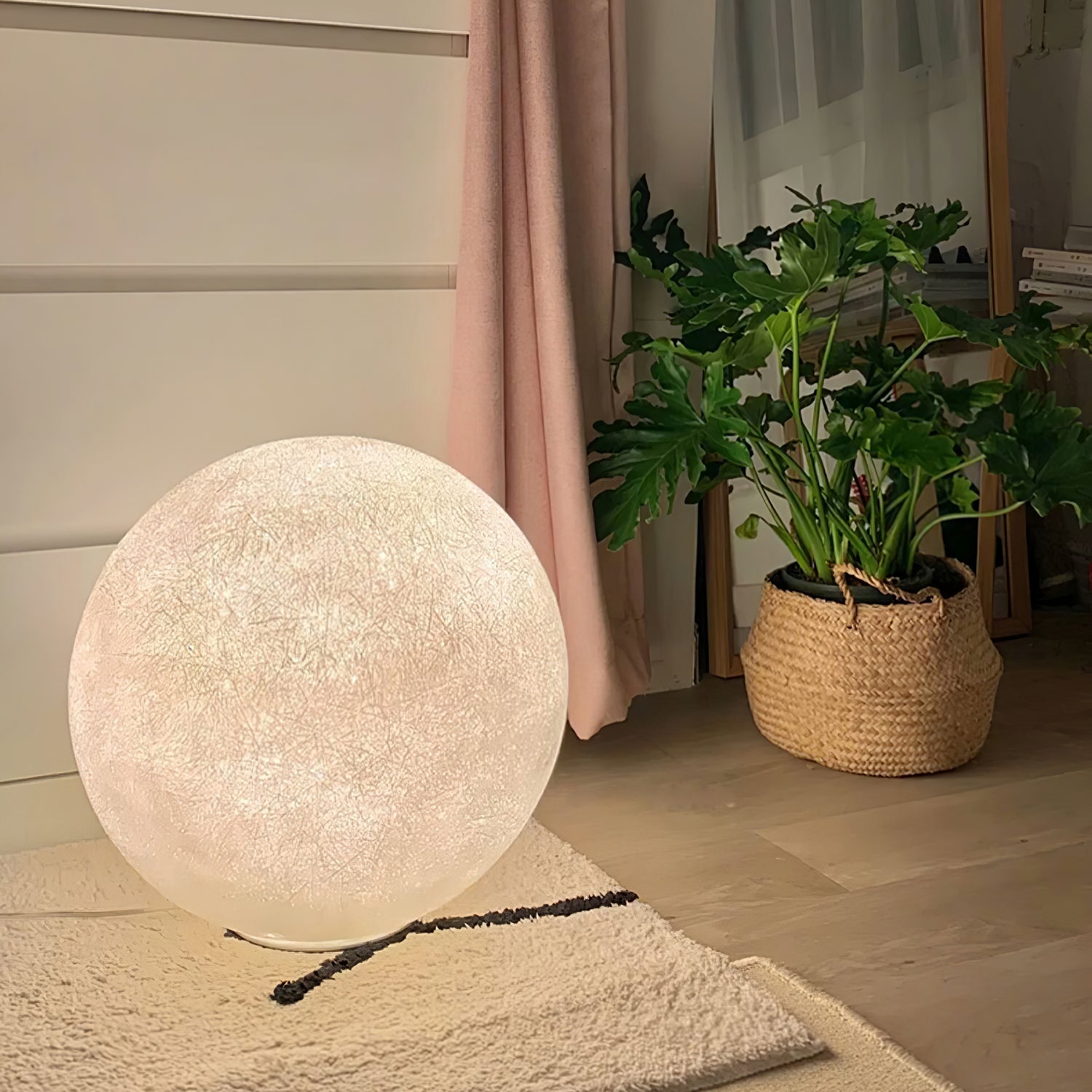 Modern Moon Sphere LED Table Lamp with Realistic Lunar Texture Surface
