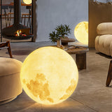 Modern Moon Sphere LED Table Lamp with Realistic Lunar Texture Surface