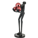 Moonlit Guardian Artistic Sculptural Standing Floor Lamp with Glowing Glass Orbs
