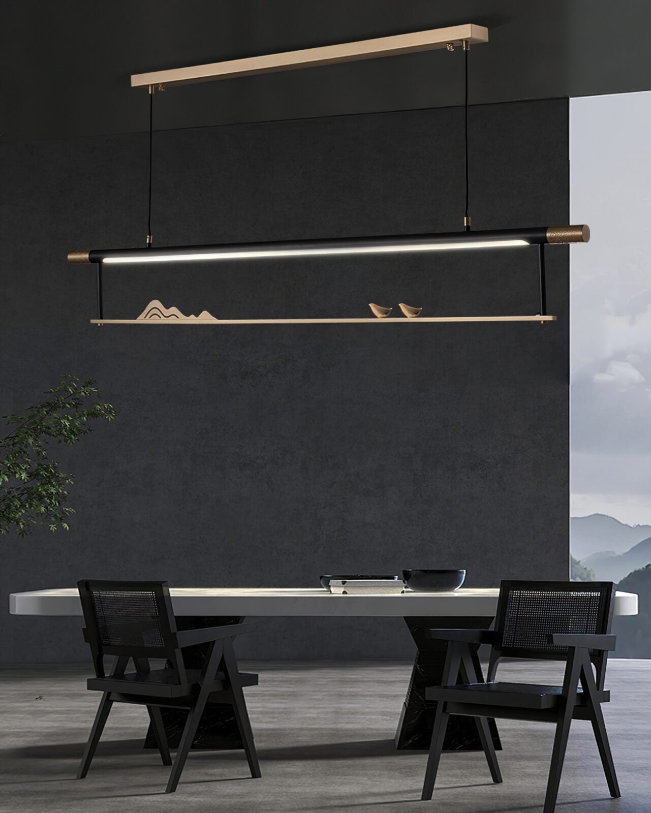 mountain-bird-modern-led-linear-pendant-light-brass-and-acrylic-fixture-for-dining-room