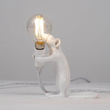 Resin Mouse Table Lamp Decorative Animal Sculpture Side Table Light for Bedside and Desk