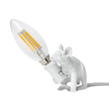 Resin Mouse Table Lamp Decorative Animal Sculpture Side Table Light for Bedside and Desk