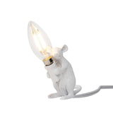 Resin Mouse Table Lamp Decorative Animal Sculpture Side Table Light for Bedside and Desk