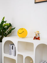 Modern Smiling Face Rechargeable LED Table Lamp for Bedside and Kids Bedroom Decor
