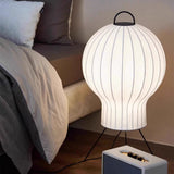 Silk Fabric Balloon Table Lamp Organic Wabi Sabi Accent Lighting for Living Room