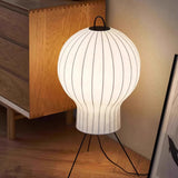 Silk Fabric Balloon Table Lamp Organic Wabi Sabi Accent Lighting for Living Room
