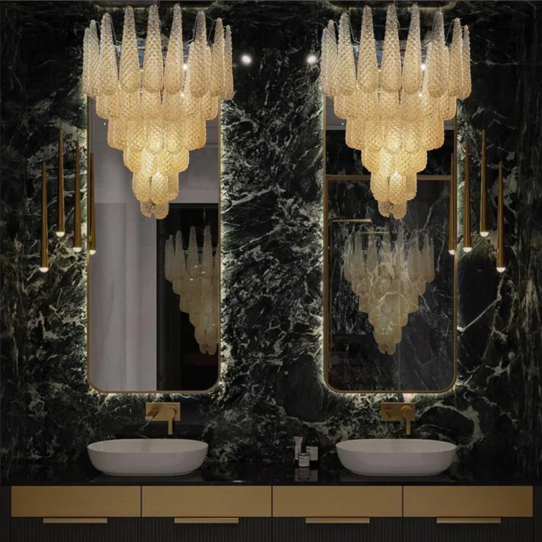 handcrafted-amber-murano-glass-petals-drop-chandelier-luxury-pendant-light