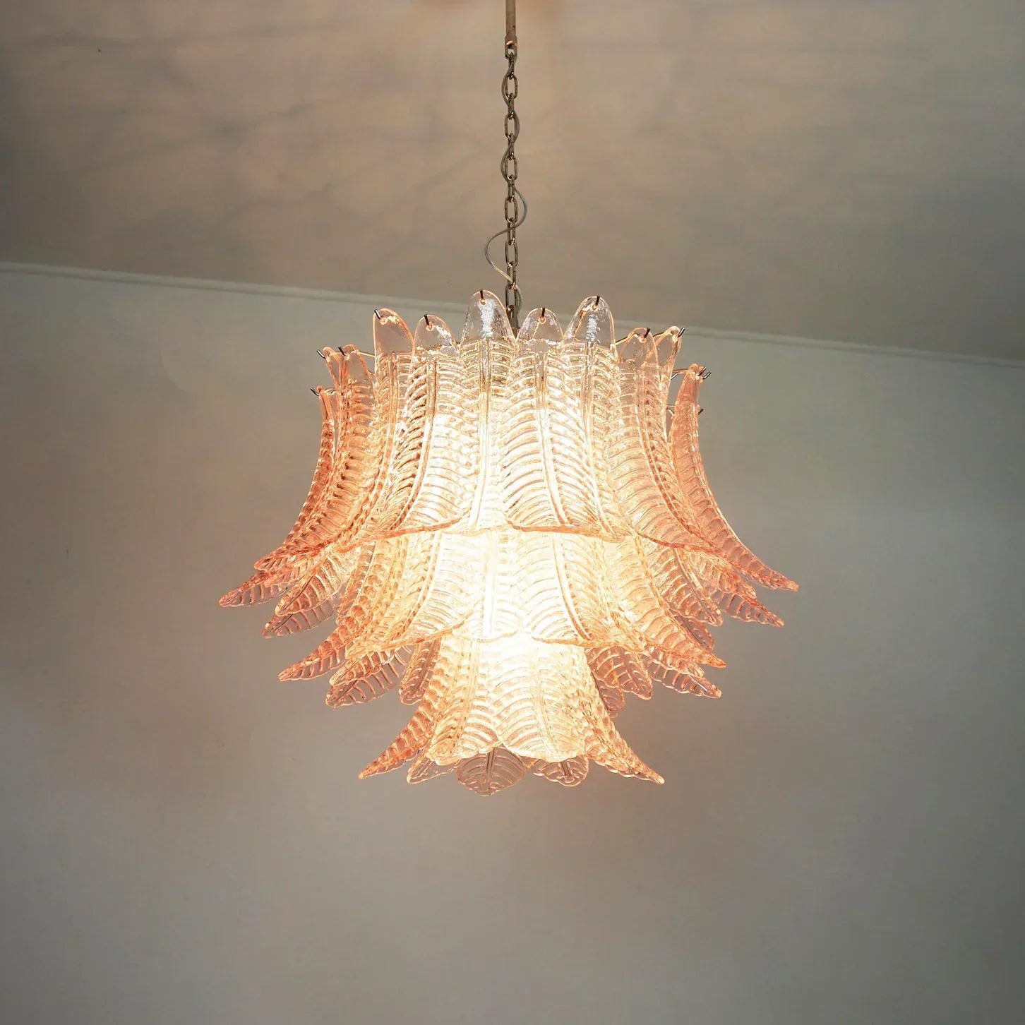 luxurious-pink-fern-murano-glass-chandelier-with-metal-frame-in-gold-chrome-or-nickel