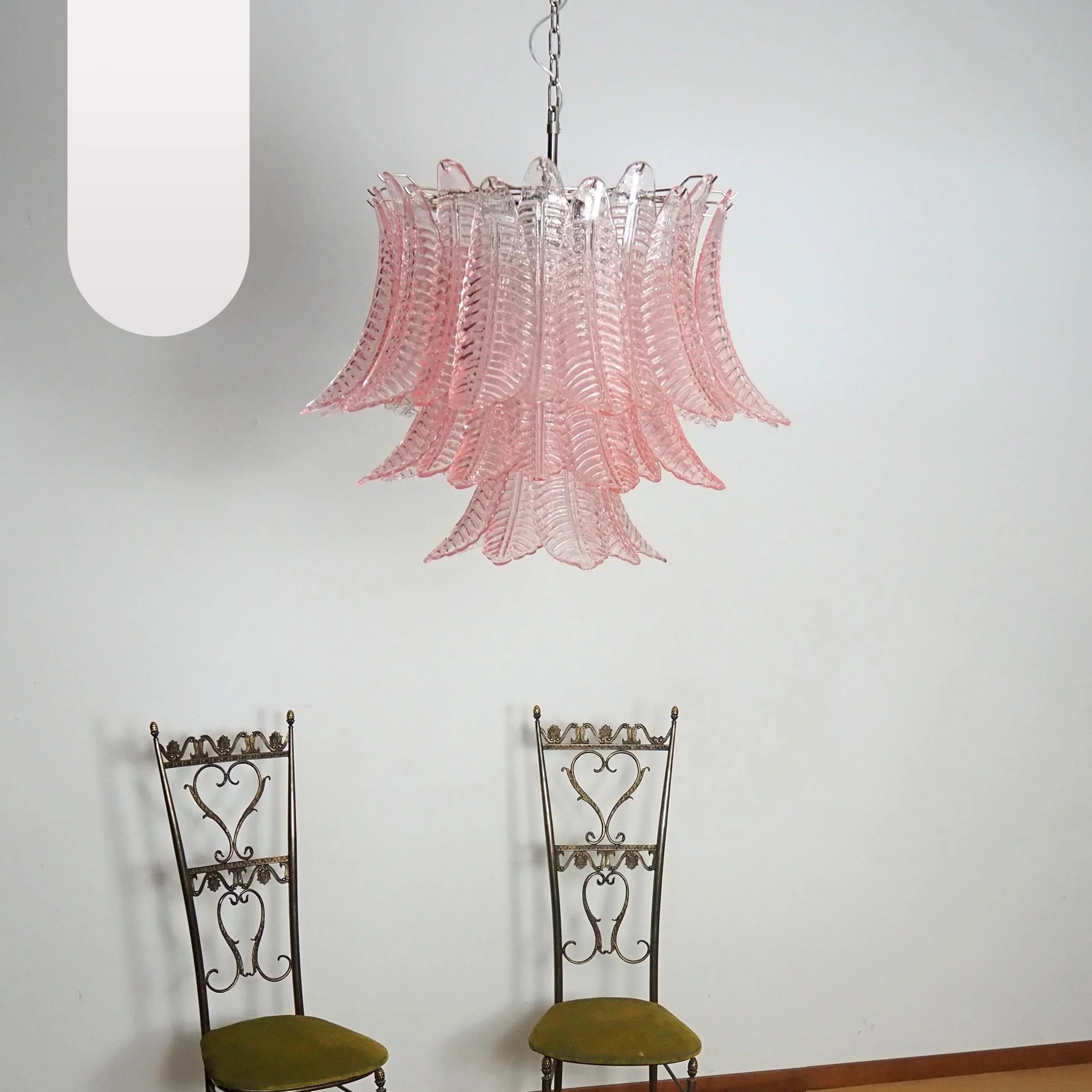 luxurious-pink-fern-murano-glass-chandelier-with-metal-frame-in-gold-chrome-or-nickel