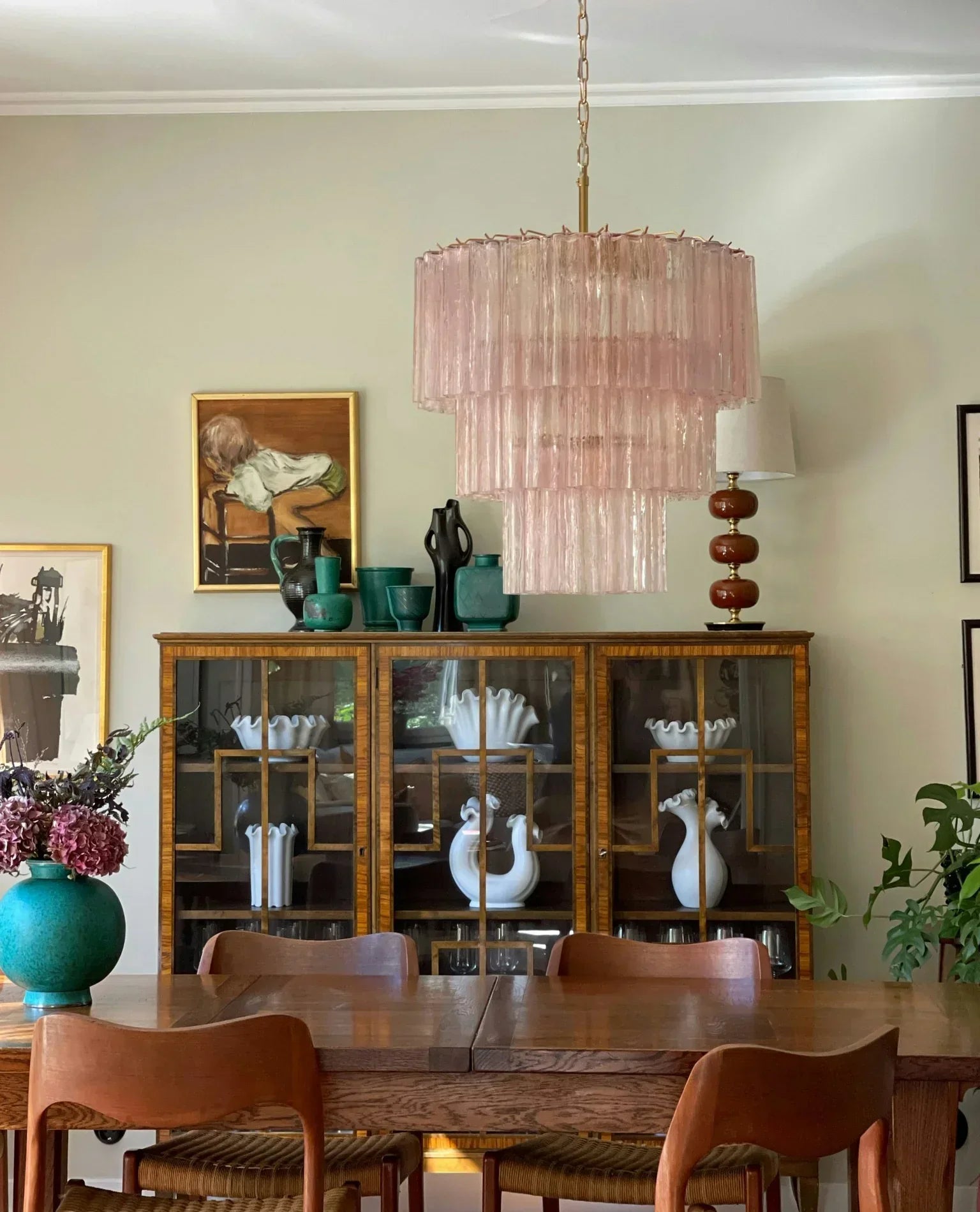 elegant-murano-style-pink-glass-tube-chandelier-luxury-round-pendant-light-fixture
