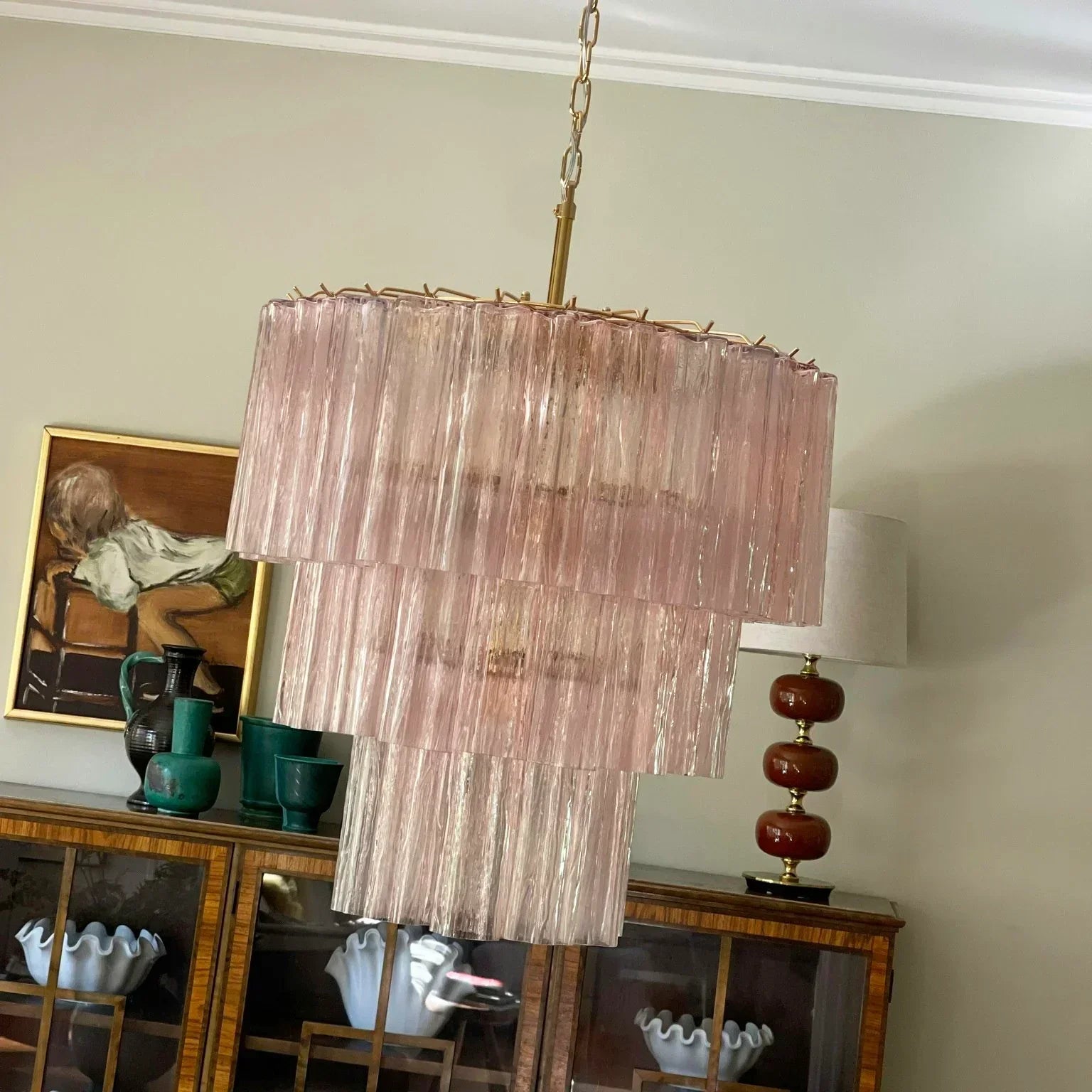 elegant-murano-style-pink-glass-tube-chandelier-luxury-round-pendant-light-fixture