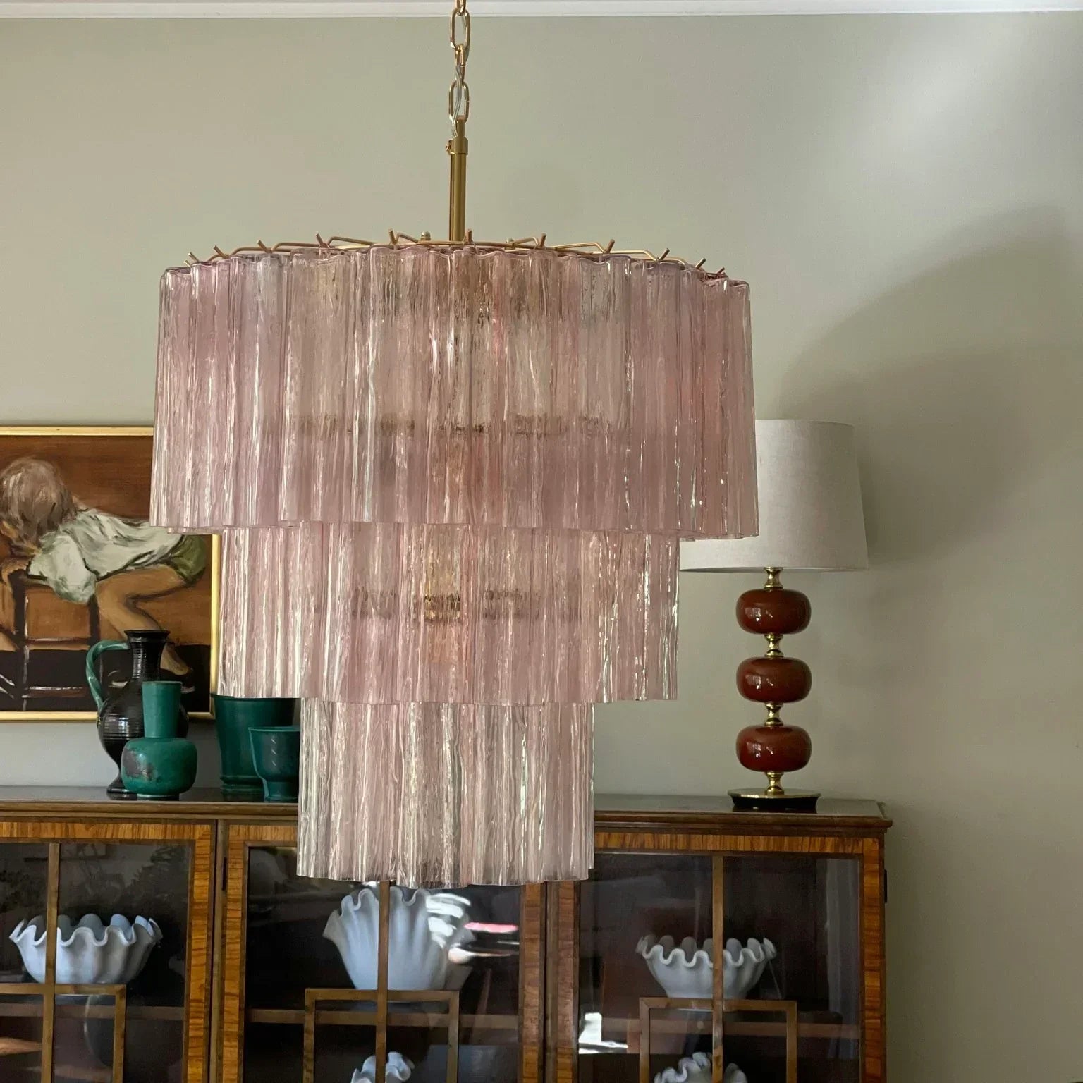 elegant-murano-style-pink-glass-tube-chandelier-luxury-round-pendant-light-fixture