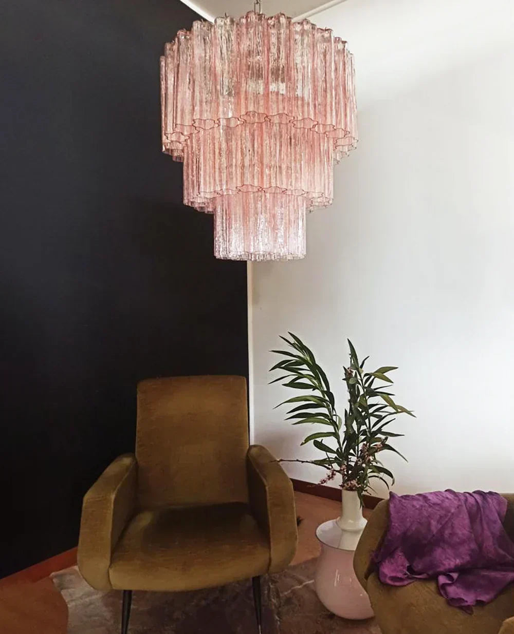 elegant-murano-style-pink-glass-tube-chandelier-luxury-round-pendant-light-fixture