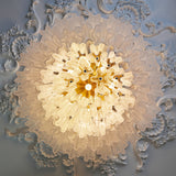 Luxury Pink Murano Glass Ceiling Light Fixture for Living Room Dining Room Bedroom