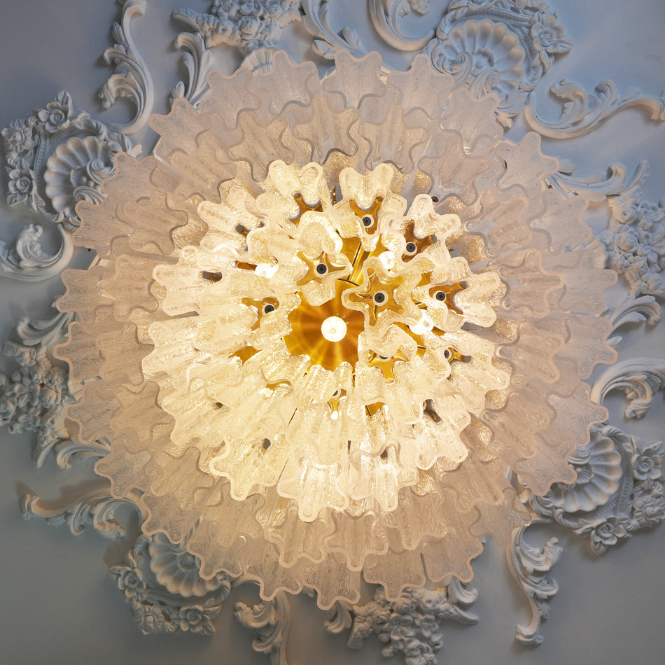 Luxury Pink Murano Glass Ceiling Light Fixture for Living Room Dining Room Bedroom