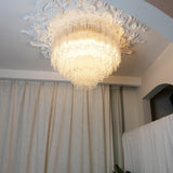 Luxury Pink Murano Glass Ceiling Light Fixture for Living Room Dining Room Bedroom
