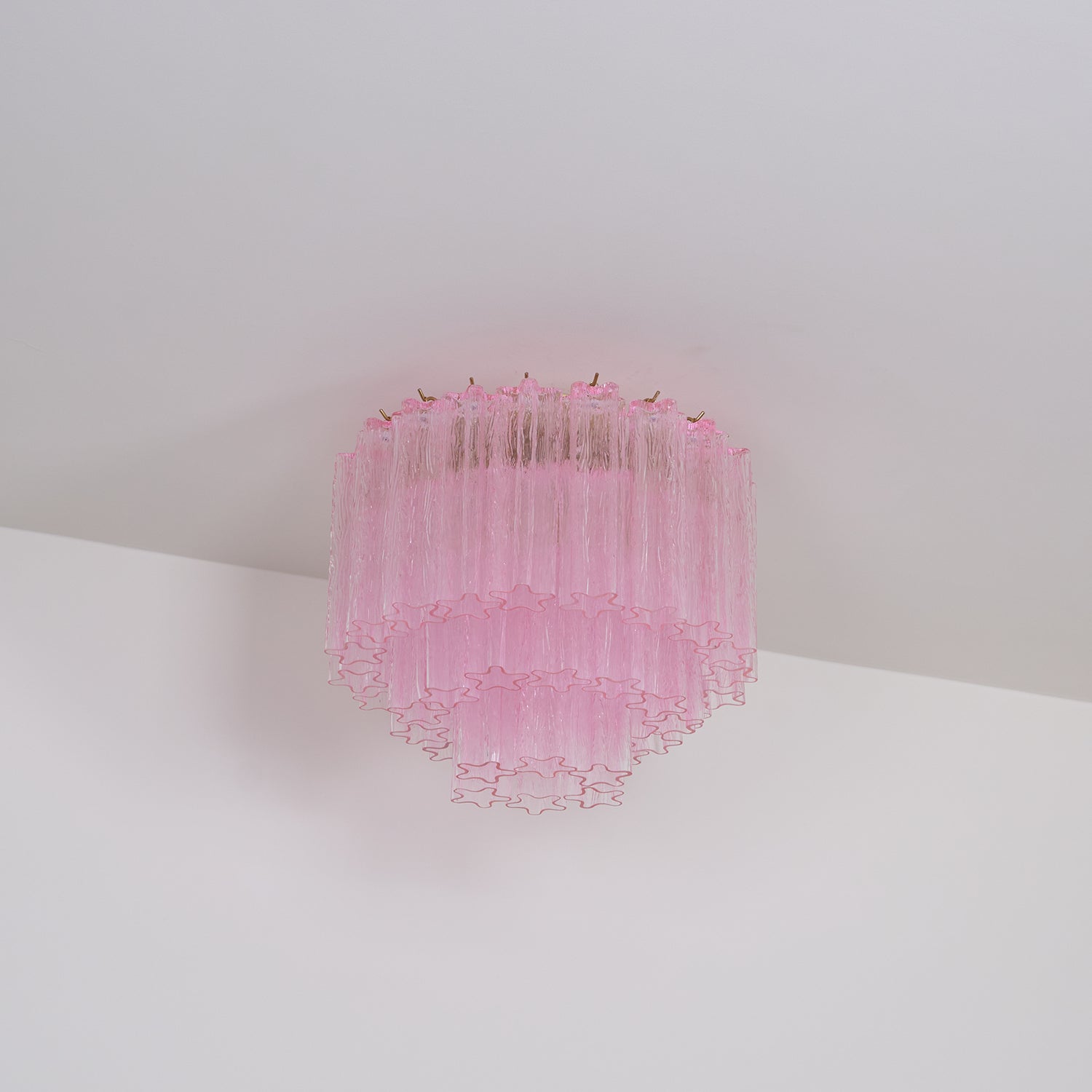 Luxury Pink Murano Glass Ceiling Light Fixture for Living Room Dining Room Bedroom