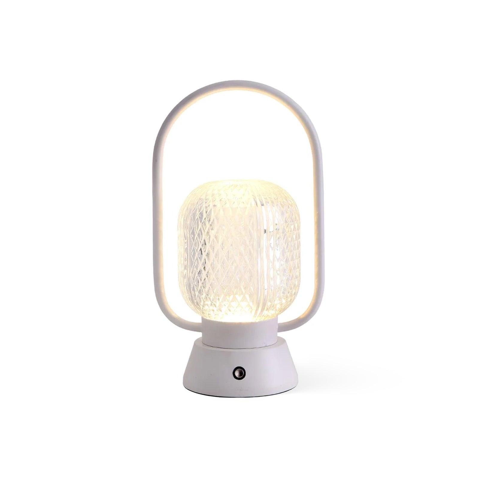 Portable Muse Cordless Table Lamp with Rechargeable Battery and Carry Handle for Indoor Use