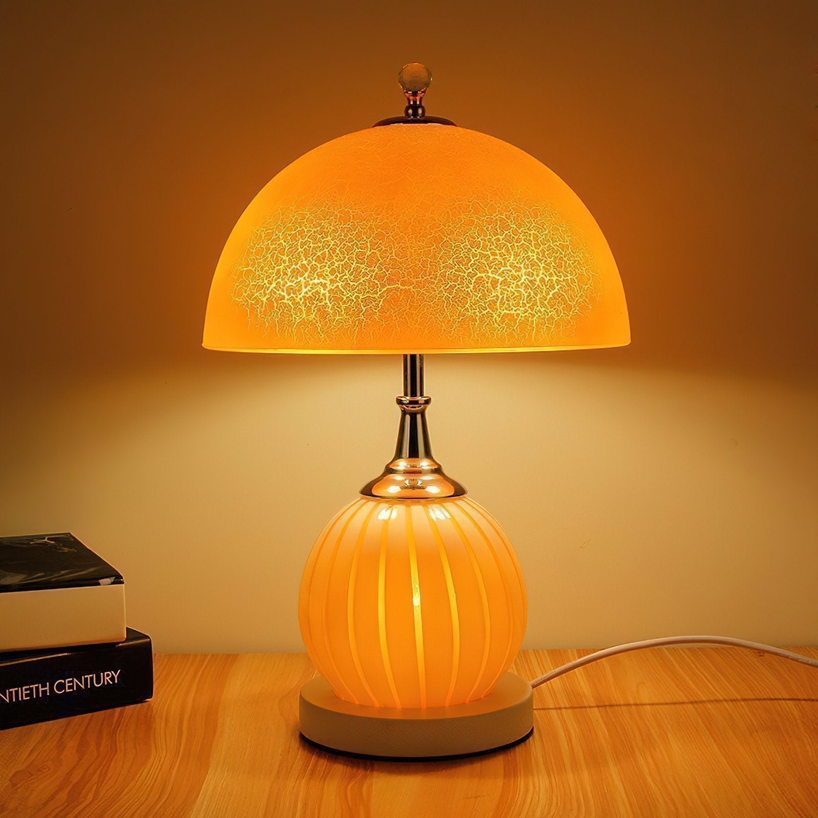 mid-century-modern-mushroom-glass-table-lamp-with-chrome-iron-base-for-bedside-and-living-room-decor