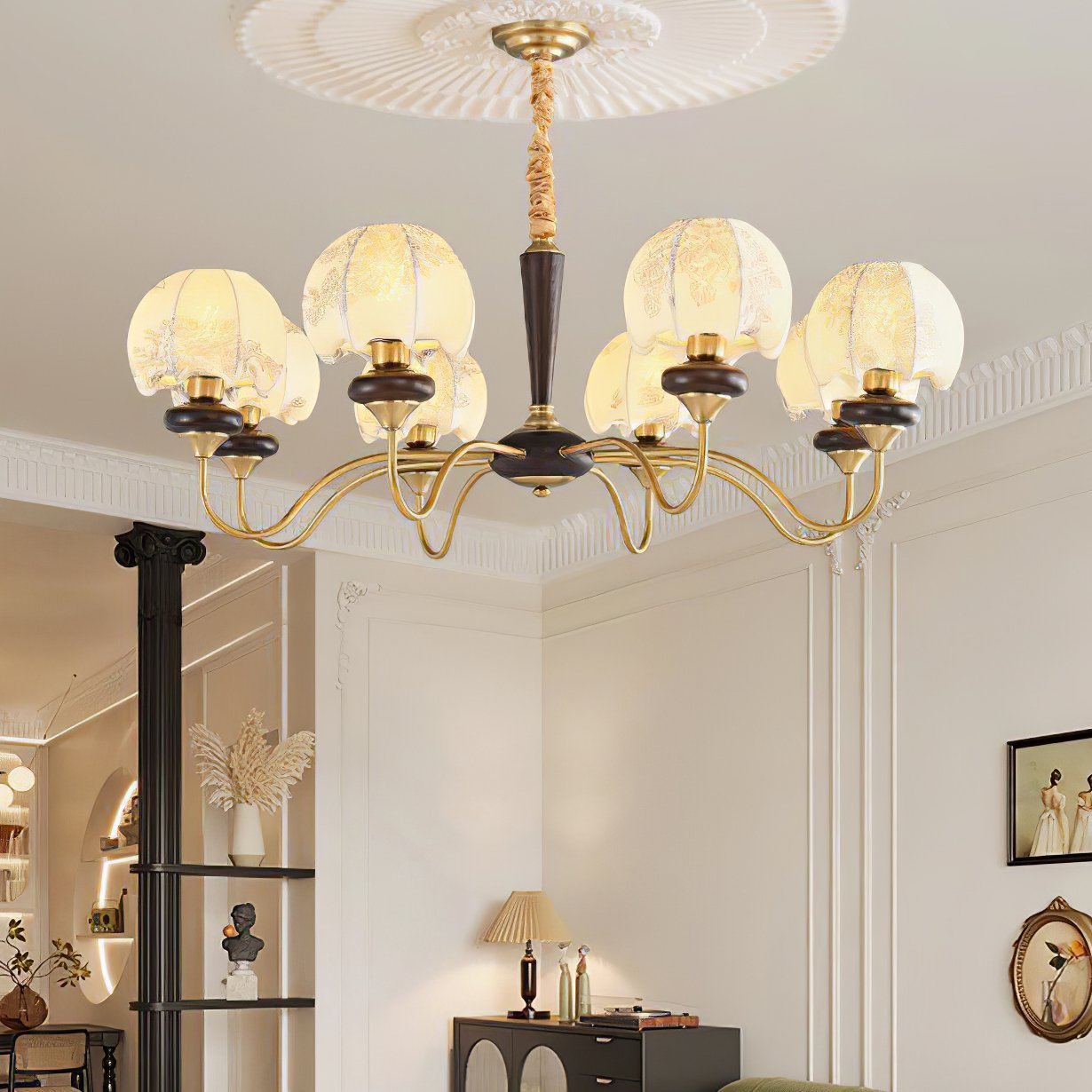 modern-mushroom-fabric-pendant-light-multi-head-ceiling-chandelier-for-dining-room-and-bedroom
