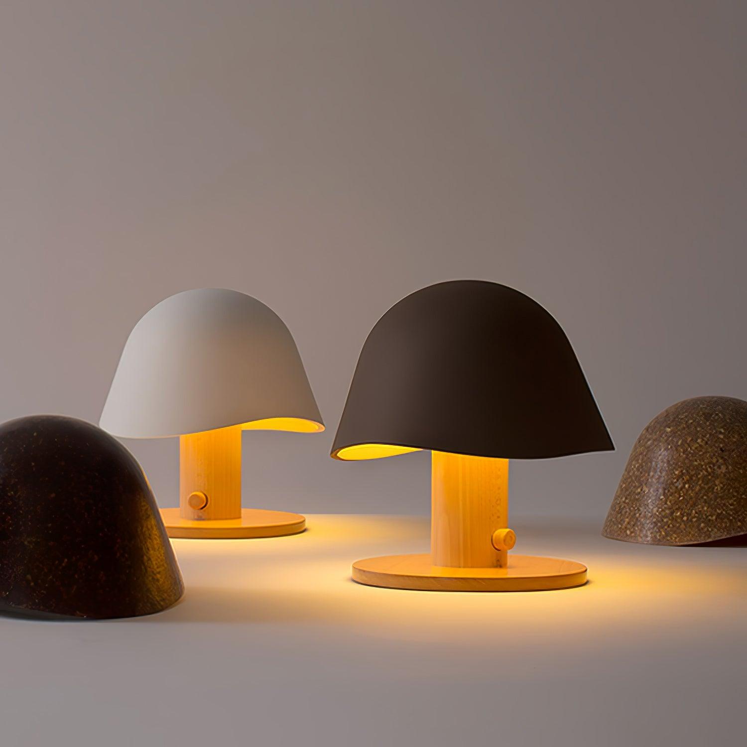 Modern Mushroom Silhouette Bedside Table Lamp for Living Room and Bedroom Decor