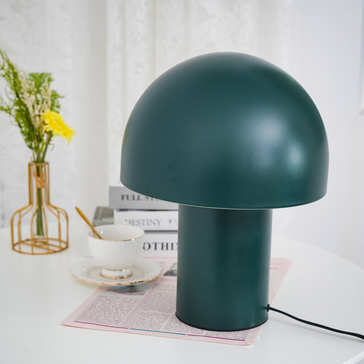 Modern Mushroom Umbrella LED Table Lamp for Bedside and Office Desk Decor