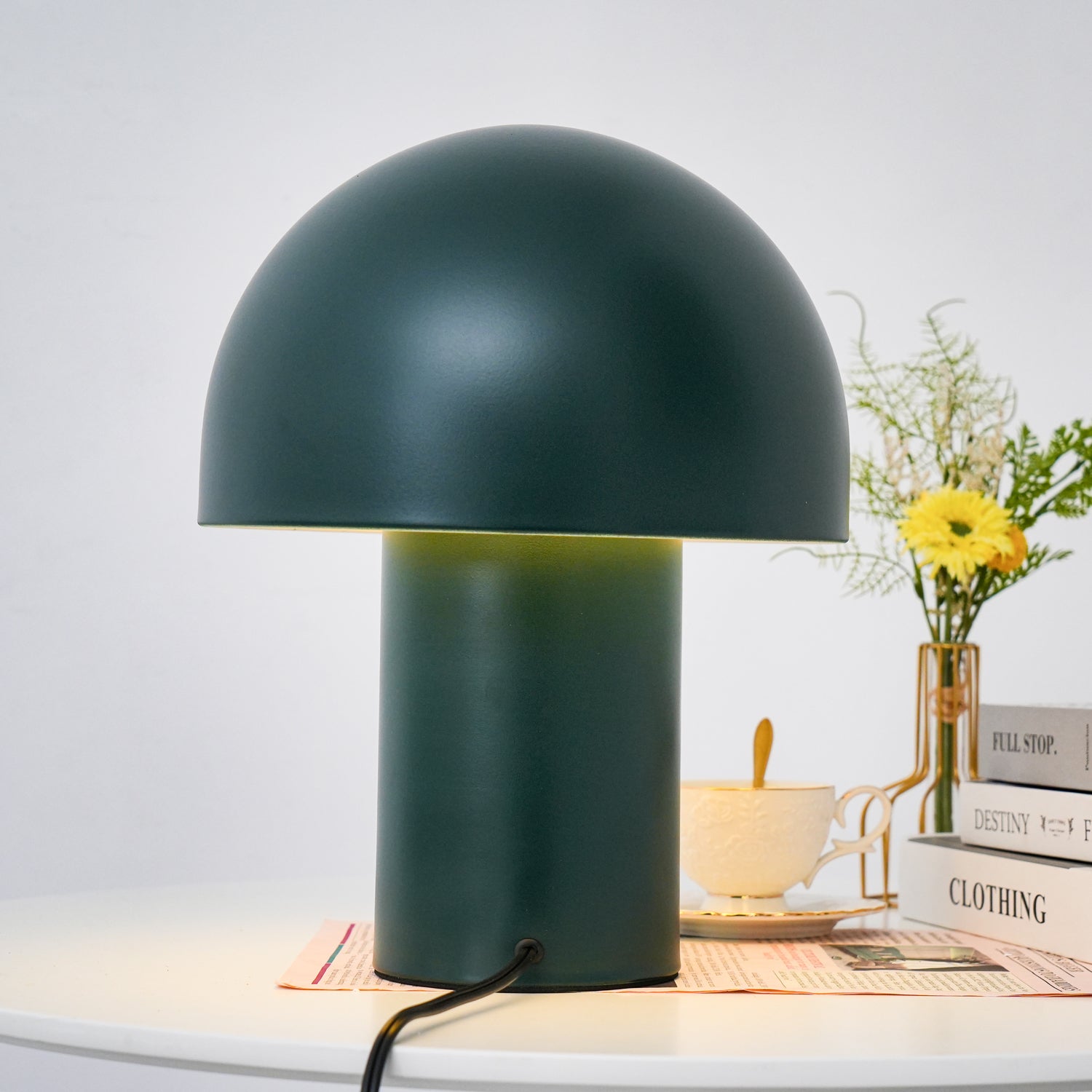 Modern Mushroom Umbrella LED Table Lamp for Bedside and Office Desk Decor