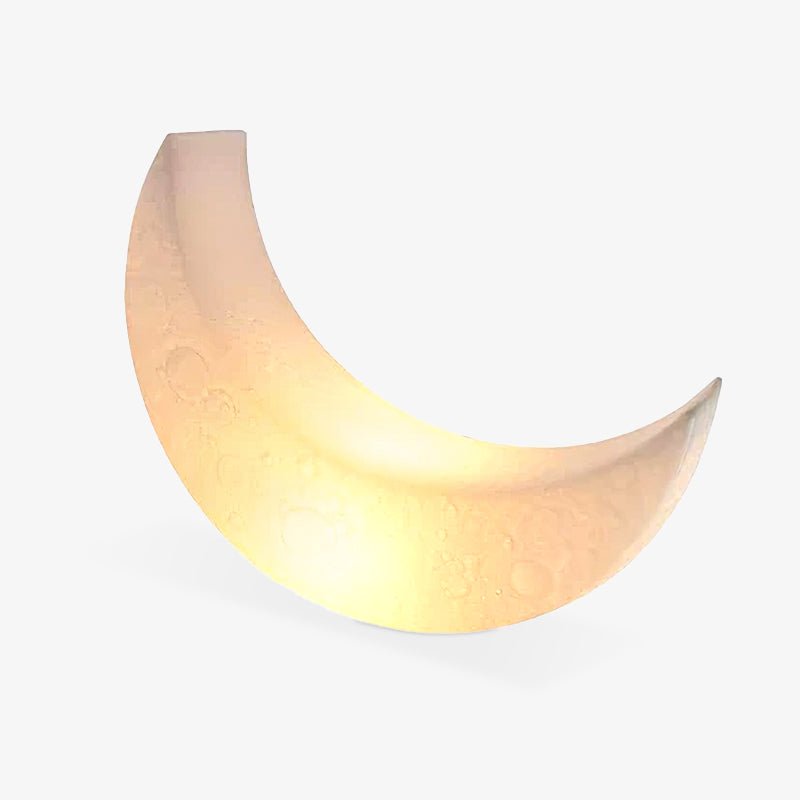Large Moon Shaped Artistic Standing Floor Lamp for Serene Home Ambiance