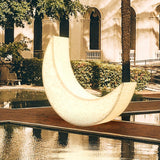 Large Moon Shaped Artistic Standing Floor Lamp for Serene Home Ambiance