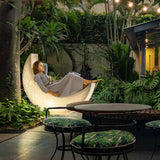 Large Moon Shaped Artistic Standing Floor Lamp for Serene Home Ambiance