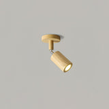 Modern Adjustable Natural Wood Beam Ceiling Spotlight LED Track Lighting