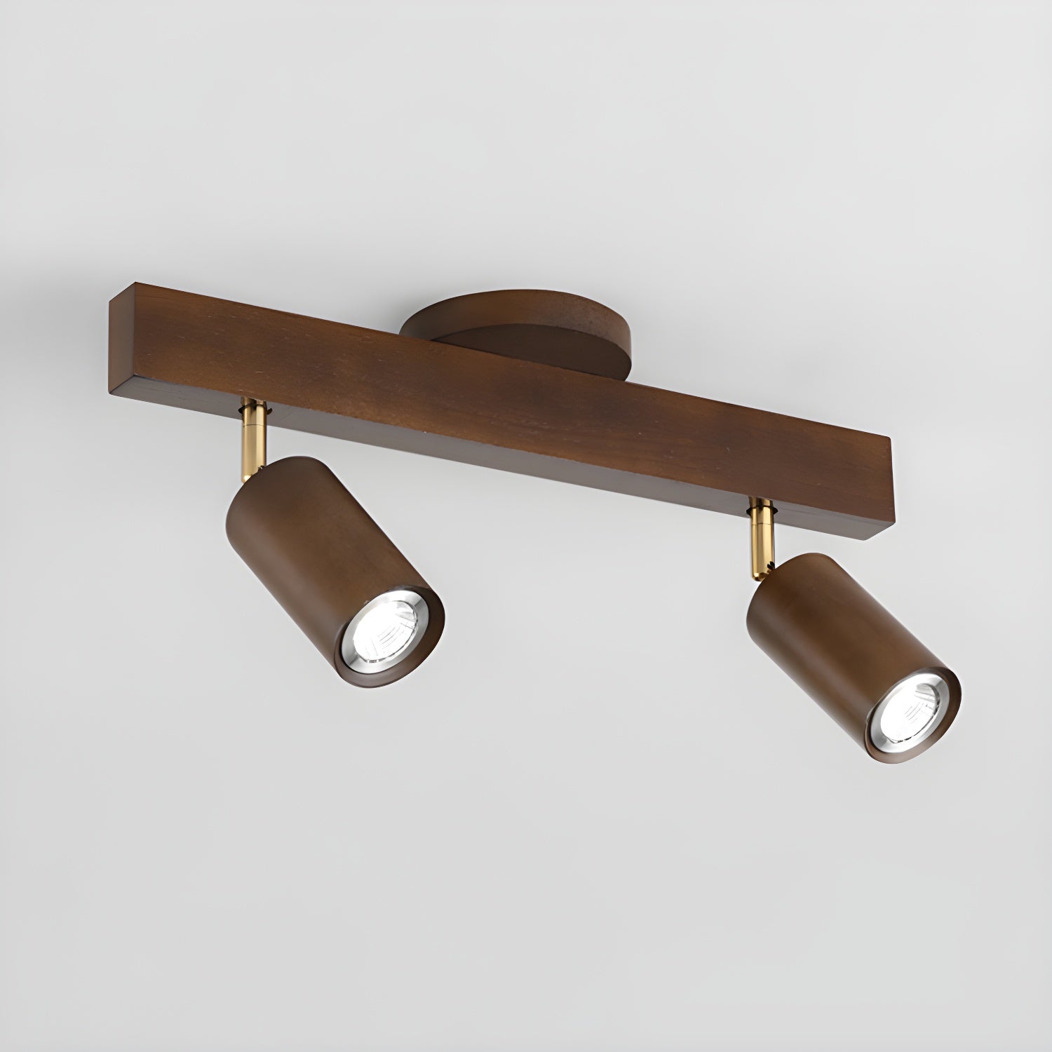 Modern Adjustable Natural Wood Beam Ceiling Spotlight LED Track Lighting