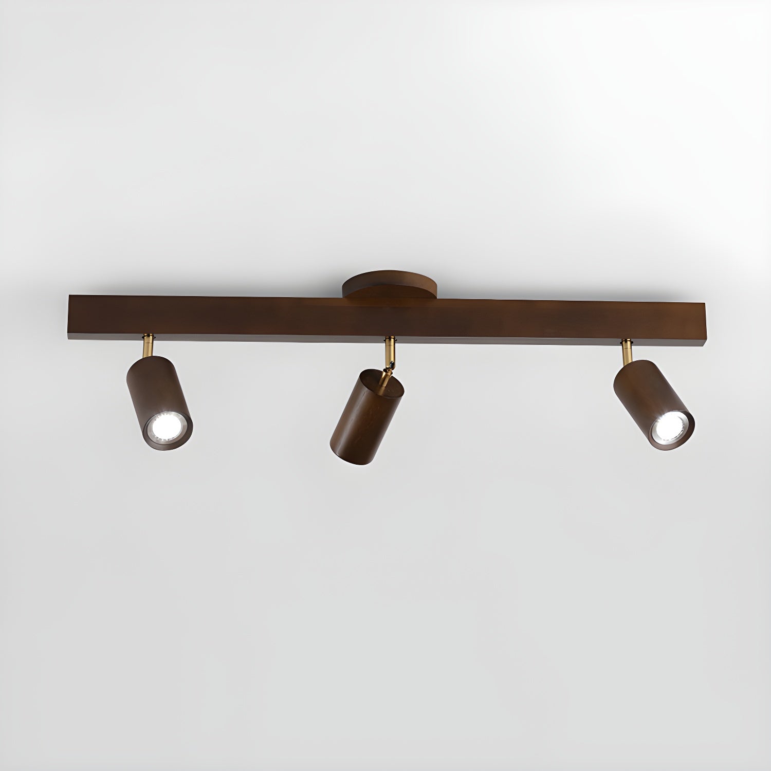 Modern Adjustable Natural Wood Beam Ceiling Spotlight LED Track Lighting