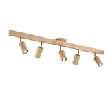 Modern Adjustable Natural Wood Beam Ceiling Spotlight LED Track Lighting