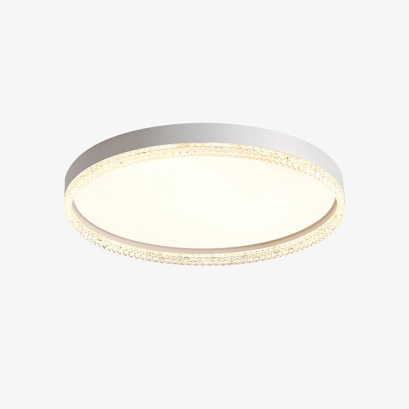 Modern Naxos Round LED Flush Mount Ceiling Light with Acrylic Edge for Low Ceilings