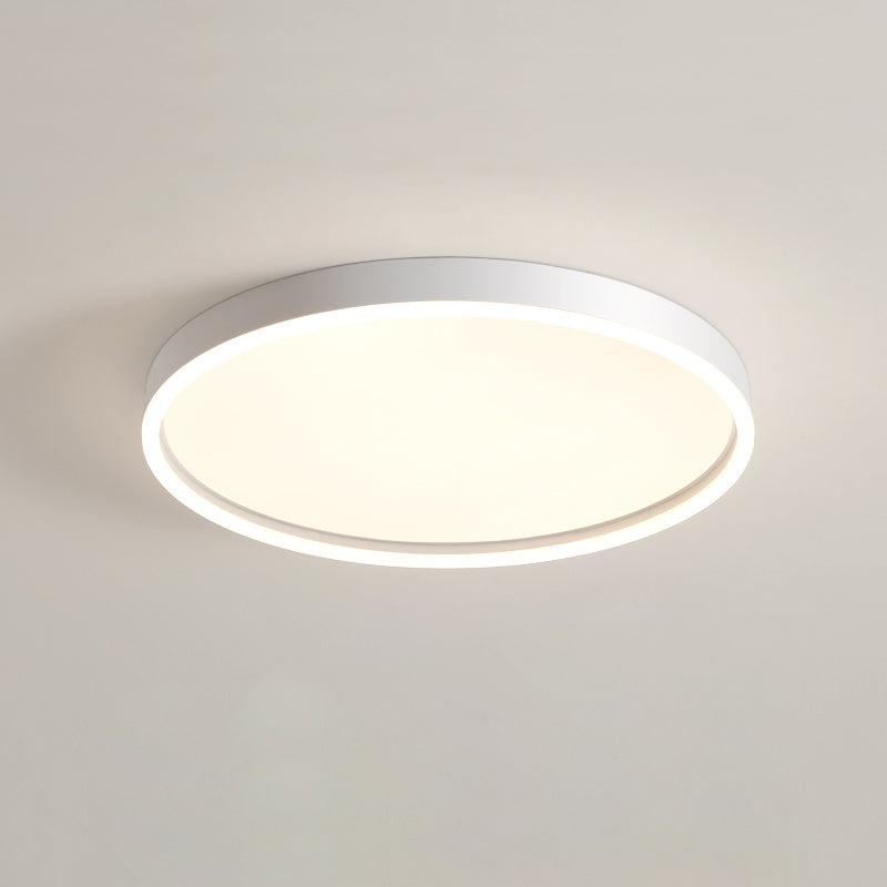 Modern Naxos Round LED Flush Mount Ceiling Light with Acrylic Edge for Low Ceilings