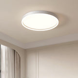 Modern Naxos Round LED Flush Mount Ceiling Light with Acrylic Edge for Low Ceilings