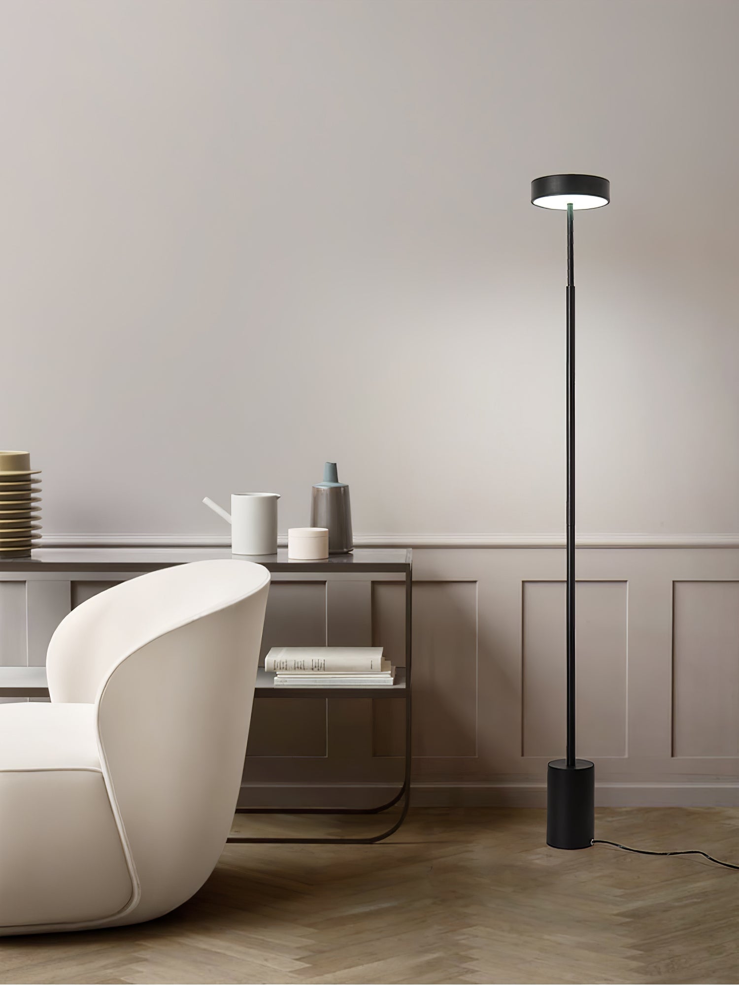 Naya Modern Rotatable LED Floor Lamp Minimalist Accent Standing Light for Reading