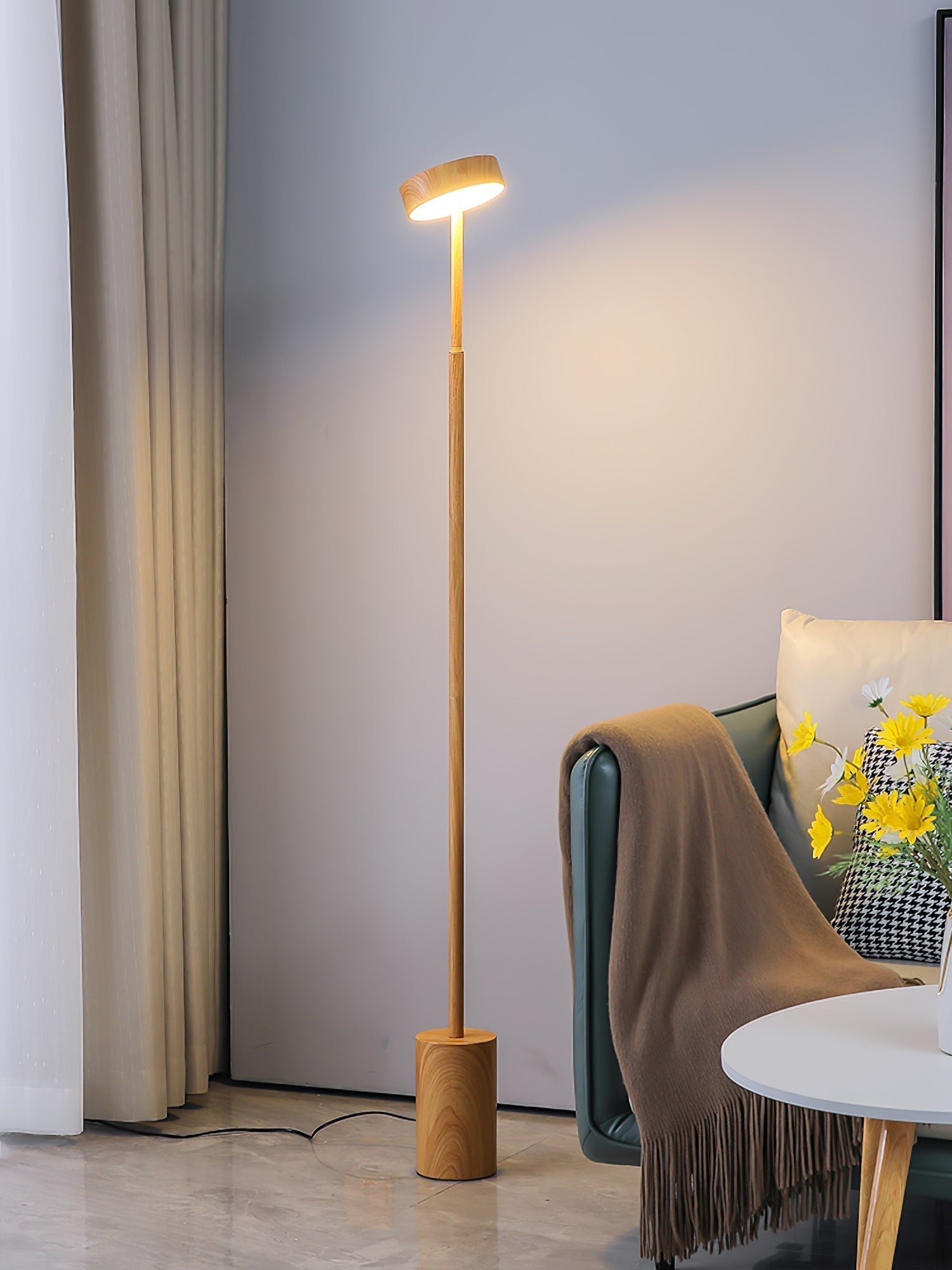 Naya Modern Rotatable LED Floor Lamp Minimalist Accent Standing Light for Reading