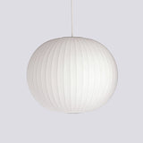Modern Bubble Mulberry Silk Pendant Light Geometric Mid Century Minimalist Hanging Lamp for Living Room