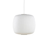 Modern Bubble Mulberry Silk Pendant Light Geometric Mid Century Minimalist Hanging Lamp for Living Room