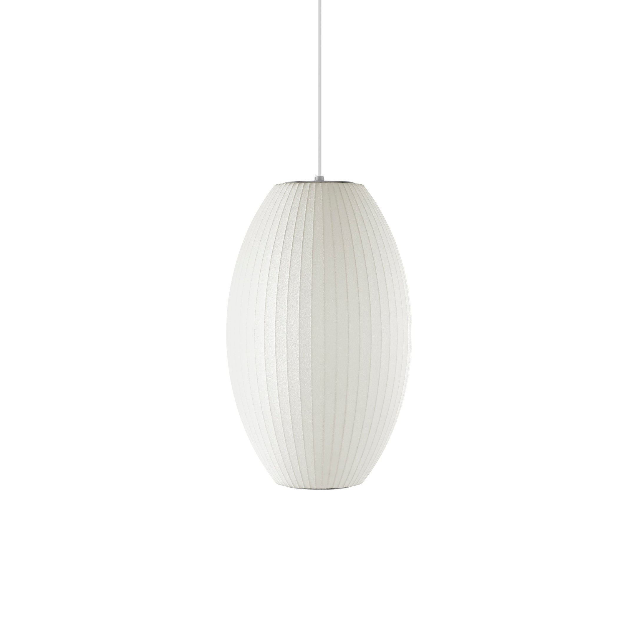 Modern Bubble Mulberry Silk Pendant Light Geometric Mid Century Minimalist Hanging Lamp for Living Room