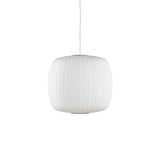 Modern Bubble Mulberry Silk Pendant Light Geometric Mid Century Minimalist Hanging Lamp for Living Room