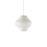 Modern Bubble Mulberry Silk Pendant Light Geometric Mid Century Minimalist Hanging Lamp for Living Room